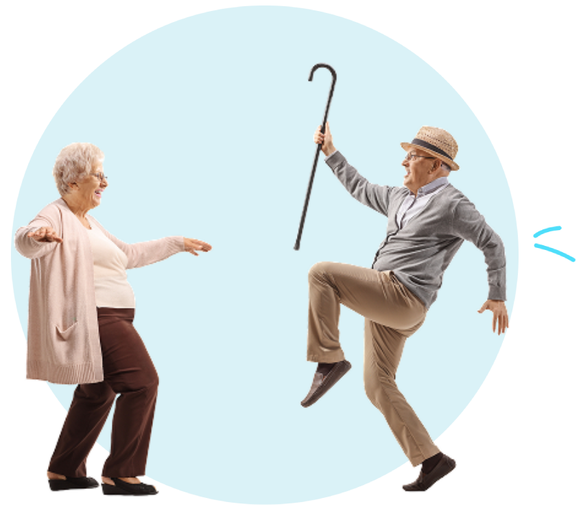 couple waking image